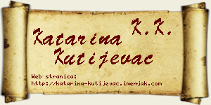 Katarina Kutijevac vizit kartica